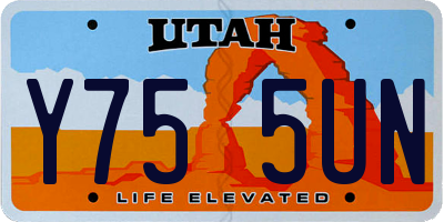 UT license plate Y755UN