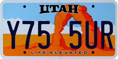 UT license plate Y755UR