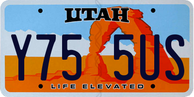 UT license plate Y755US