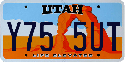 UT license plate Y755UT