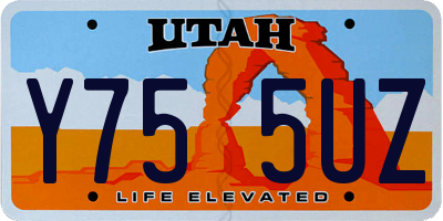 UT license plate Y755UZ