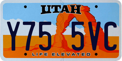 UT license plate Y755VC