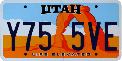 UT license plate Y755VE