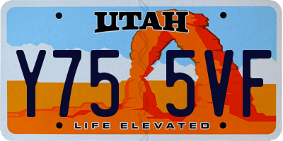 UT license plate Y755VF