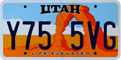 UT license plate Y755VG