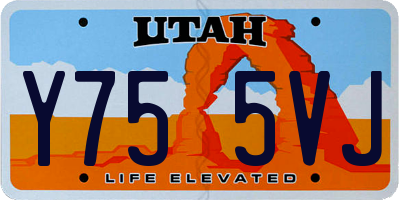UT license plate Y755VJ