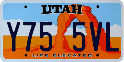 UT license plate Y755VL