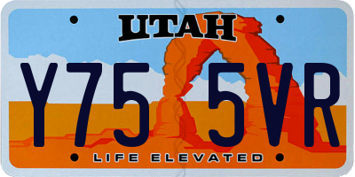 UT license plate Y755VR