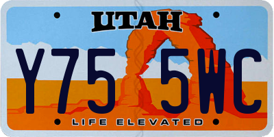 UT license plate Y755WC