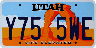 UT license plate Y755WE