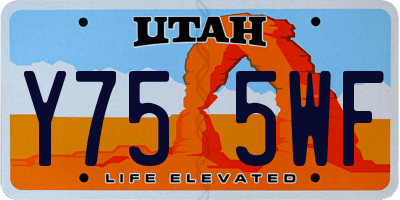 UT license plate Y755WF
