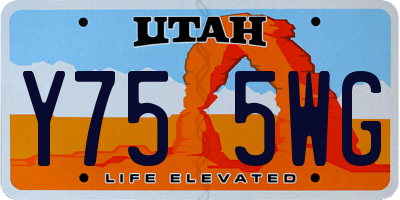UT license plate Y755WG