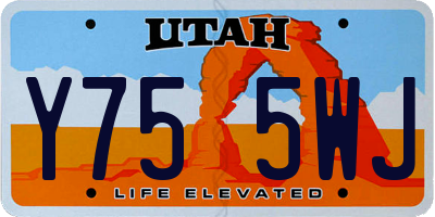 UT license plate Y755WJ