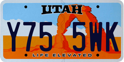 UT license plate Y755WK