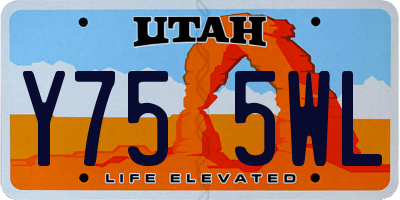 UT license plate Y755WL