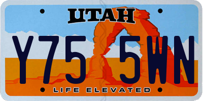 UT license plate Y755WN