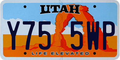 UT license plate Y755WP