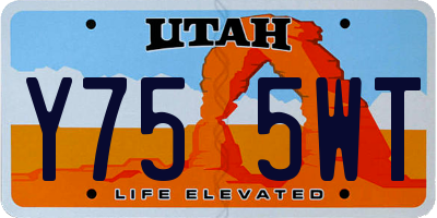 UT license plate Y755WT