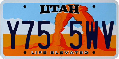 UT license plate Y755WV