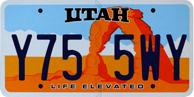UT license plate Y755WY