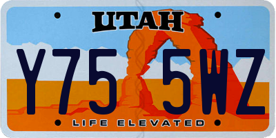 UT license plate Y755WZ