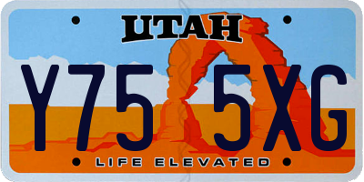 UT license plate Y755XG