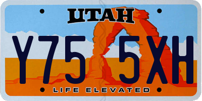 UT license plate Y755XH