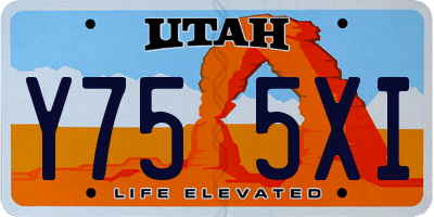 UT license plate Y755XI