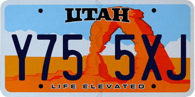 UT license plate Y755XJ