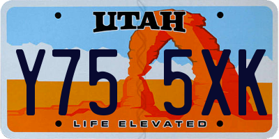 UT license plate Y755XK
