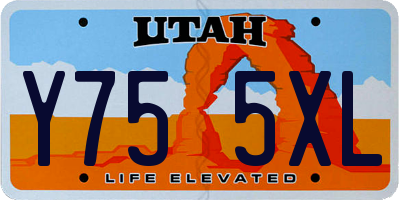 UT license plate Y755XL