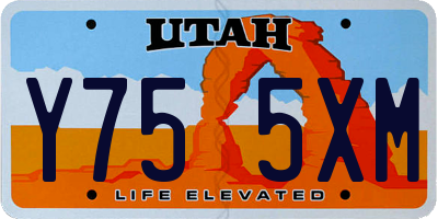 UT license plate Y755XM