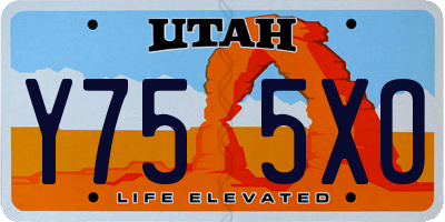 UT license plate Y755XO