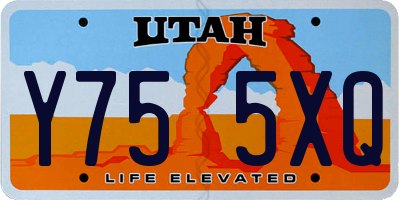 UT license plate Y755XQ