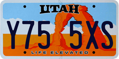 UT license plate Y755XS