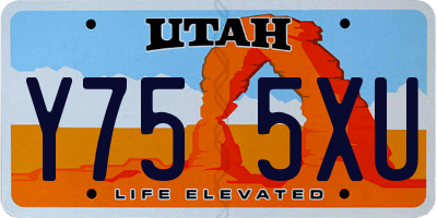 UT license plate Y755XU