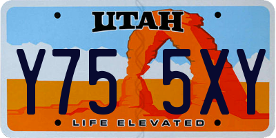 UT license plate Y755XY