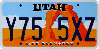 UT license plate Y755XZ