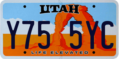 UT license plate Y755YC