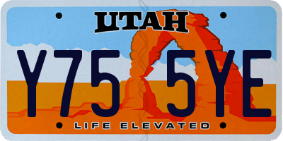 UT license plate Y755YE