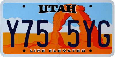 UT license plate Y755YG
