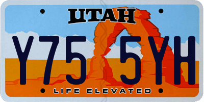 UT license plate Y755YH