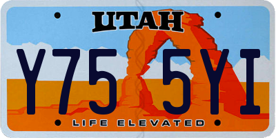 UT license plate Y755YI