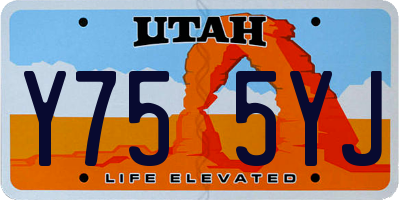 UT license plate Y755YJ