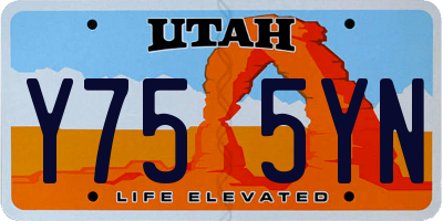 UT license plate Y755YN