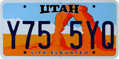 UT license plate Y755YQ