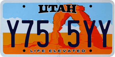 UT license plate Y755YY
