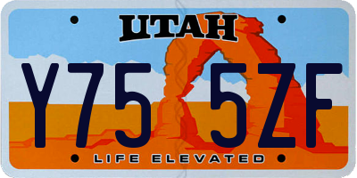 UT license plate Y755ZF