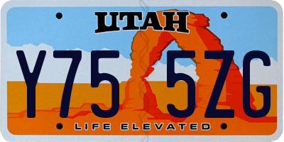UT license plate Y755ZG