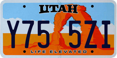 UT license plate Y755ZI